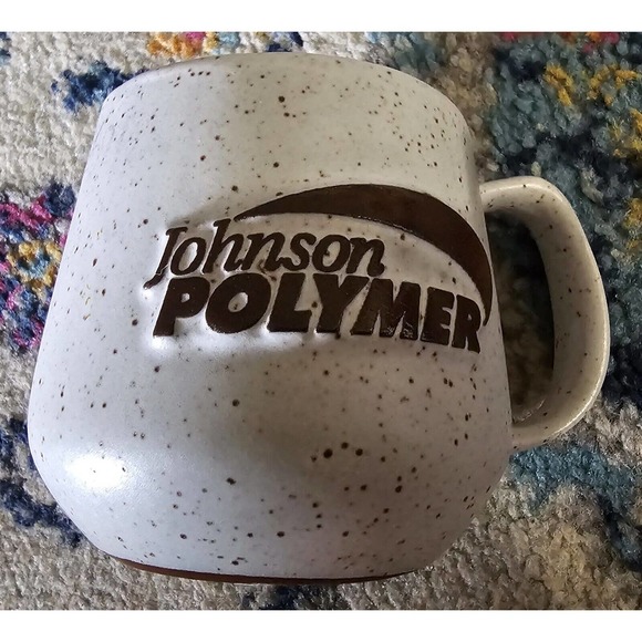 VINTAGE SC Johnson Polymer 1999 DALLAS Coffee Cup Mug Onion River Pottery - Picture 1 of 5